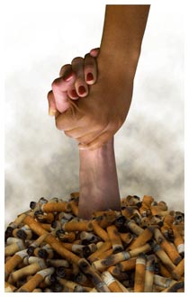 Una mano per smettere di fumare