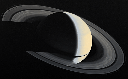 Saturno visto al telescopio