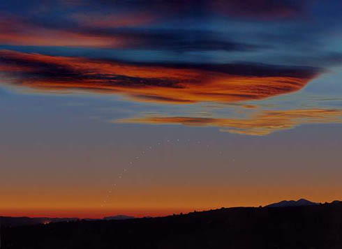 Mercurio visto dalla terra