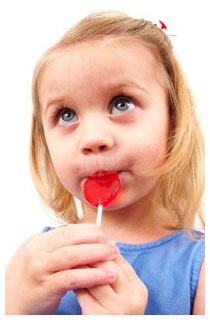 Dieta bambino e caramelle prima dei 2 anni