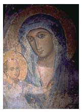 Primo piano della Madonna