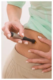 Terapia diabete: iniezione di insulina