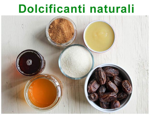 Dolcificanti naturali: Fruttosio, Miele, Sciroppo d’acero, stevia Dolcificanti naturali