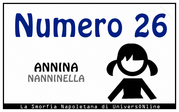 Significato del numero 26 Significato del numero 26: Annina